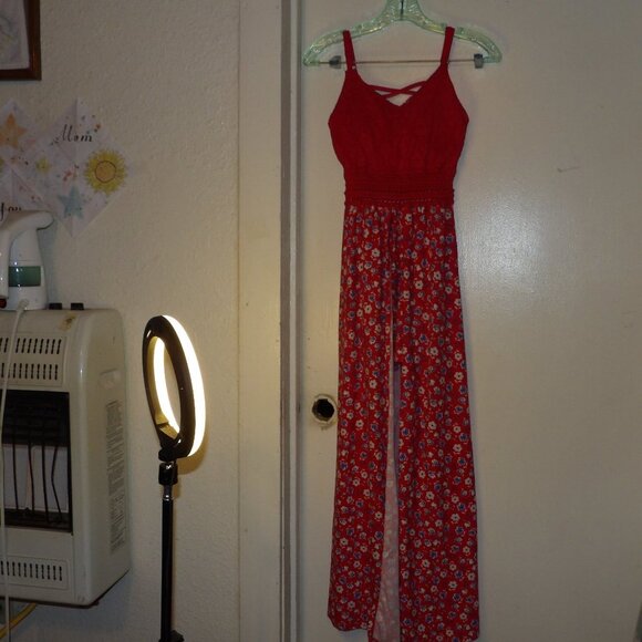 NoBo Lace/Floral Maxi Dress Open Skirt With Shorts Dress Sz M - Picture 2 of 6
